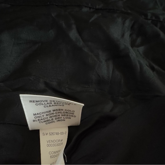 🛍️SALE🛍️ Banana Republic Black Jacket Coat with Faux Fur Detachable Collar - Picture 10 of 16